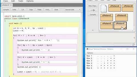Java Patterns with leading spaces ; using nested loop F