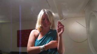 Lady smoking an Marlboro Red...