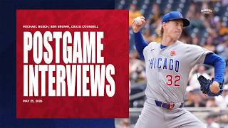 POSTGAME INTERVIEWS: Michael Busch, Ben Brown, Craig Counsell | Cubs Locker Room Sound