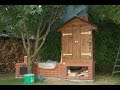 Коптильня -  Smokehouse made of bricks and wood