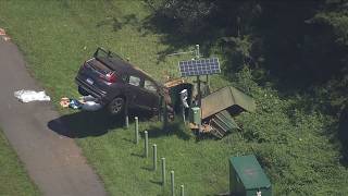 Crash sparks gas leak, elementary school evacuation