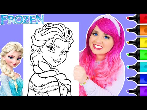 Coloring Elsa Frozen Coloring Page | Ohuhu Art Markers