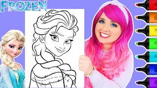 Coloring Elsa Frozen Coloring Page | Ohuhu Art Markers screenshot 2