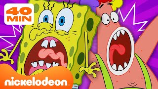 سبونج بوب | كل مرة خاف فيها سبونج بوب وباتريك | مجموعة مدتها 40 دقيقة | Nickelodeon Arabia