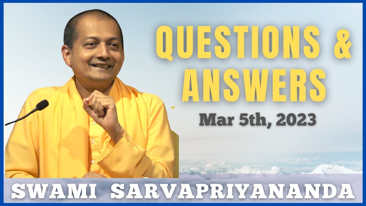 Ask Swami with Swami Sarvapriyananda | Mar 5th, 2023 - YouTube