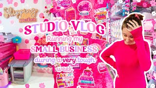We're Off to a Rough Start! 🥲 Managing My Small Business During a Difficult Week 😩 STUDIO VLOG 🩷