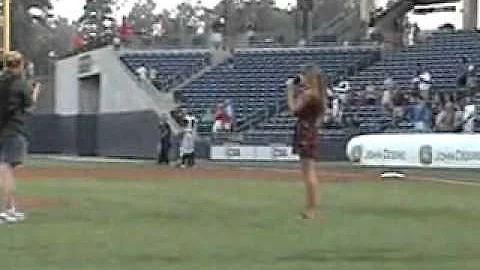 Maggie Adams sings National Anthem Gwinnett Braves