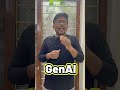 GenAI = Creative AI that generates content 🎨🤖 #GenAI #GenerativeAI #AI #telugu #AIShorts #TechTrends