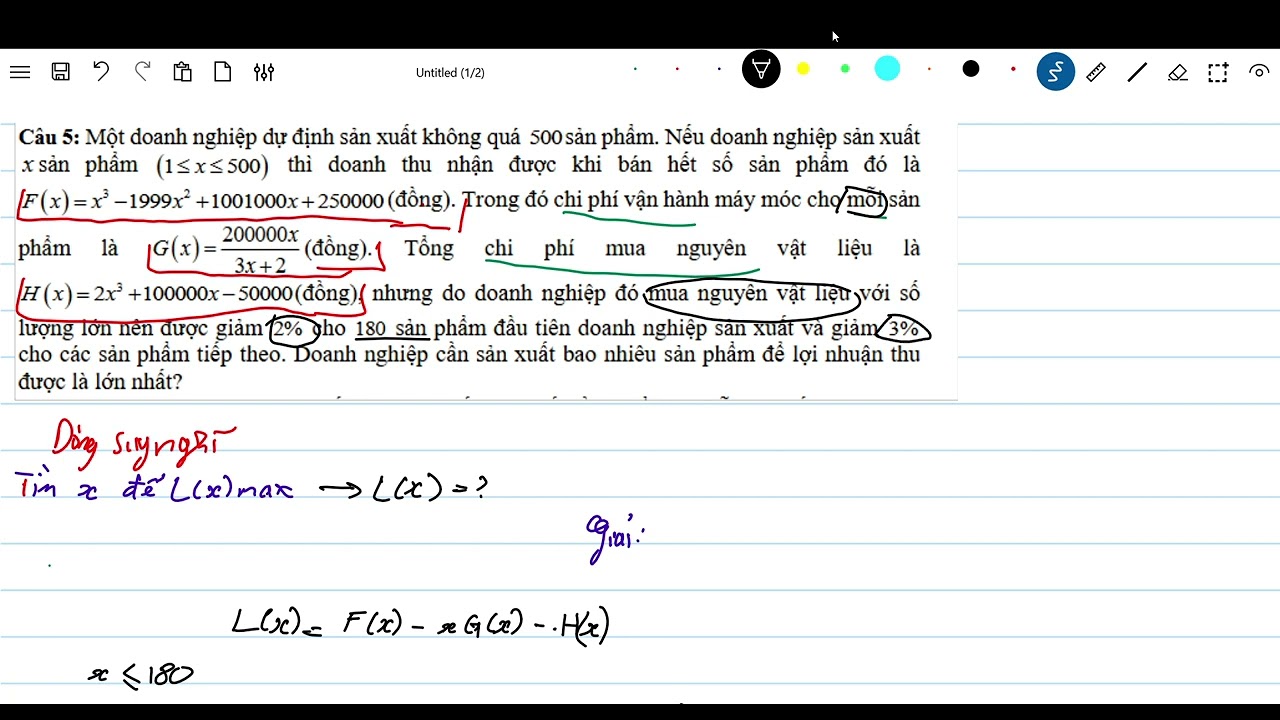 Đề Hưng Yên: Một doanh nghiệp dự định sản xuất không quá 500 sản phẩm. Nếu doanh nghiệp sản xuất,...