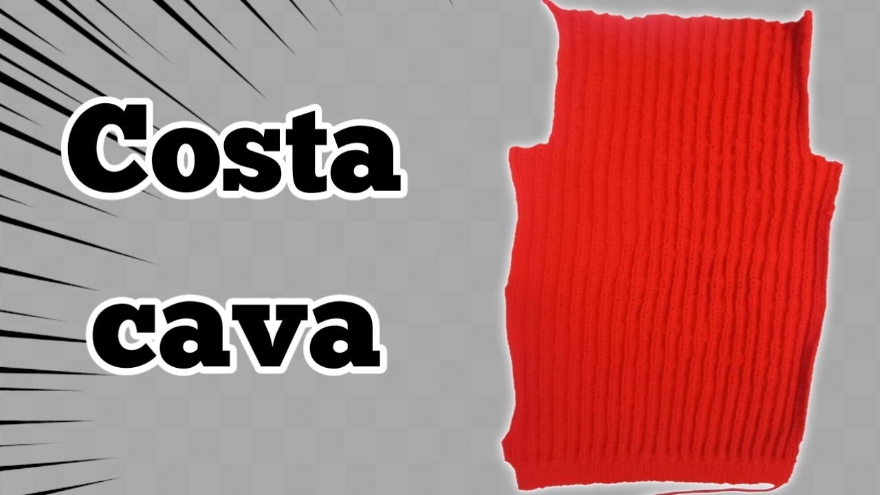Como fazer tricô - Costas de blusa com cava.