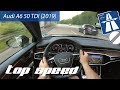 Audi A6 50 TDI (2019) on German Autobahn - POV Top Speed Drive