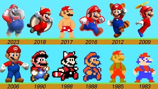 Evolution of 2D Super Mario Bros in nintendo game (1983 ~2023) Super mario bros. wonder