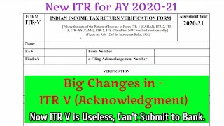 New ITR V of AY 2020-21| ITR-V not showing income | How to E-verify ITR 2020 | CA ABHISHEK JAIN