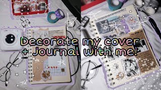 Decorate my cover journal + Journal with me #01 ✨ | Vintage & Cat theme | Philippines ??