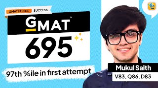 GMAT 685 | 130-point improvement to 97th percentile in first attempt