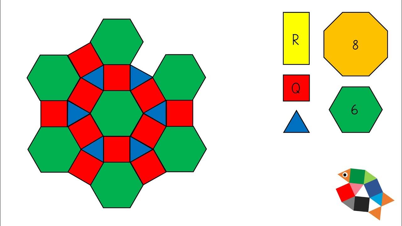 Muster mit geometrischen Formen legen / Mathe lernen in der Grundschule
