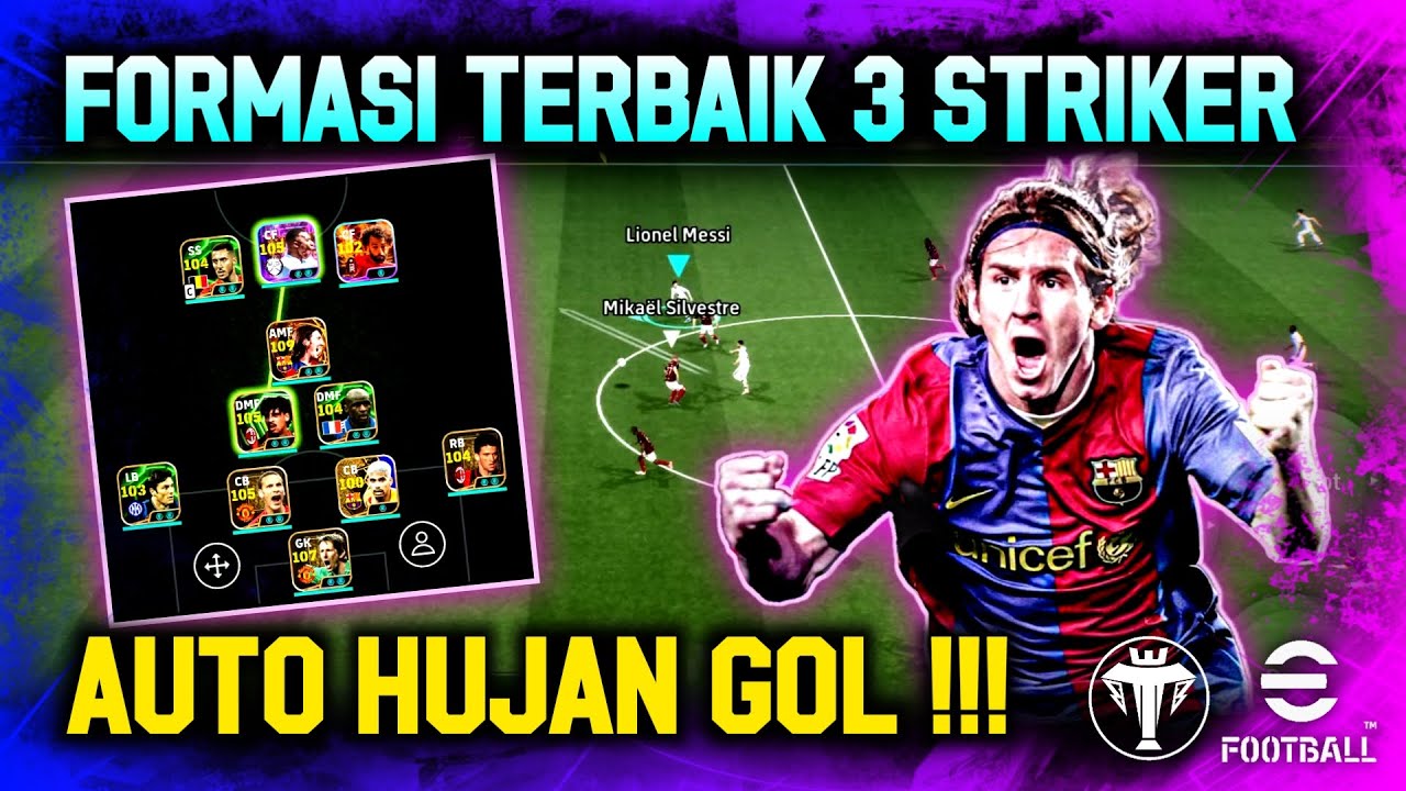 FORMASI TERBAIK 3 STRIKER AUTO HUJAN GOL 🔥 4213 LONG BALL COUNTER !!! GAMEPLAY eFootball 2026 Mobile