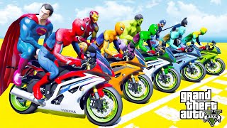 SUPERHERO MOTORCYCLE FUNNY CONTEST - MEGA RAMP ON THE COASTLINE