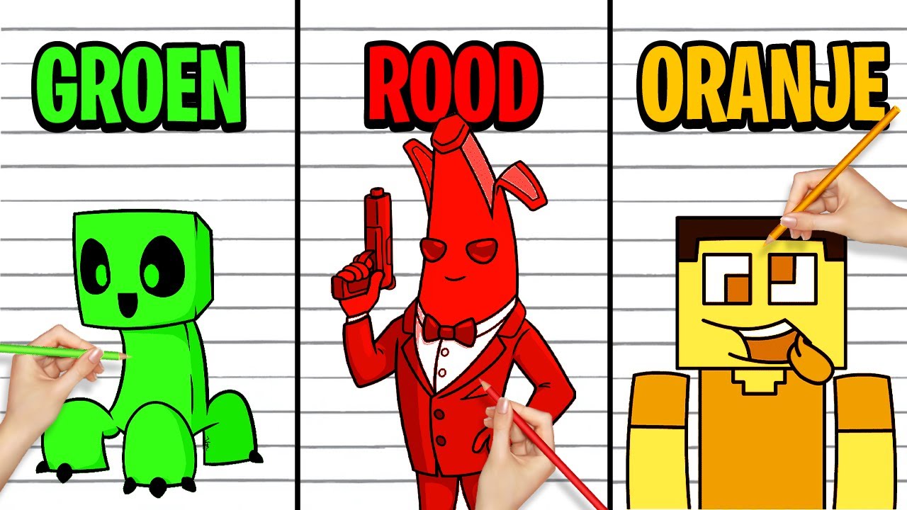 Raad De Tekening In 1 Kleur Challenge!