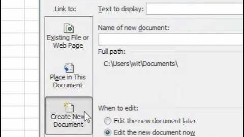 How to insert a hyperlink to a new workbook
