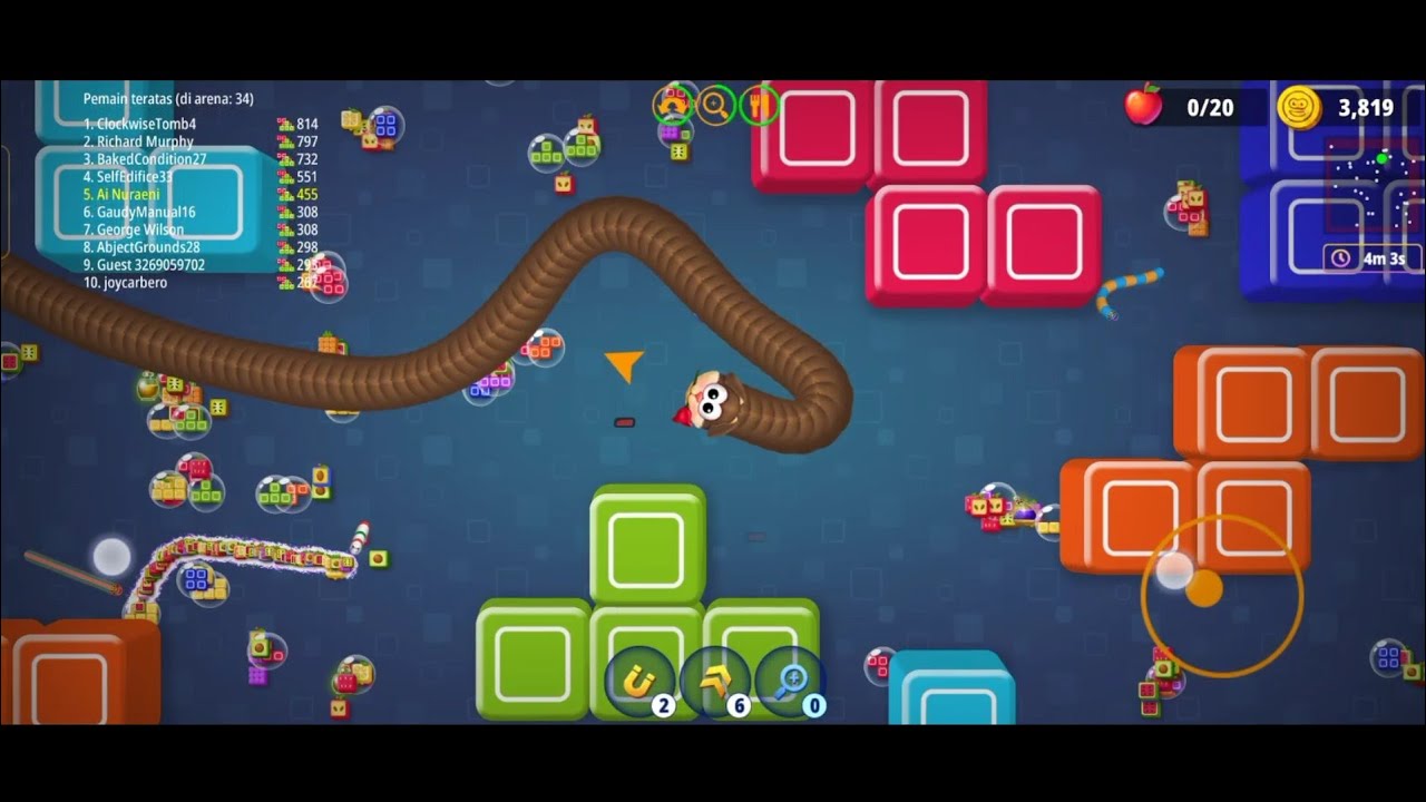 Seru sekali🤩Update Terbaru Game Cacing WormsZone