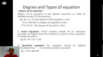 Theory of Equation video  1st B.Com Bangalore University