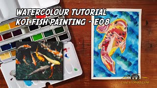 Watercolour Tutorial Episode 008 | Koi Fish [For Beginners]