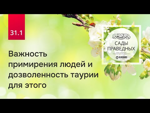 31.1 Важность примирения людей и дозволенность таурии для этого | Сады праведных. Ринат Абу Мухаммад