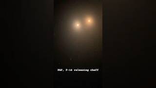 Pakistan Airforce, F-16 releasing flares at bunyan al marsoos ceremony❤ #shorts