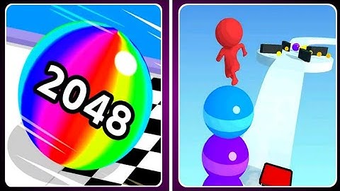 🌈👑 Ball Run 2028 🆚 Stack Rider MAX LEVEL Gameplay iOS,Android Pro Walkthrough Videos Game Mobile