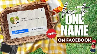 how to ONE NAME on facebook 2026 || RPW tutorials 