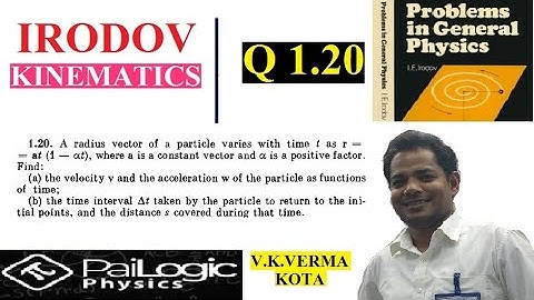 IRODOV 1.20. A radius vector of a particle varies with time t as r = = at (1 — cct), where a is a co