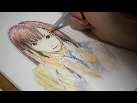 【水彩色鉛筆】監獄学園(プリズンスクール) 栗原千代を描いてみた! Drawing Chiyo Kurihara from Prison School