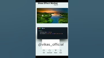 Glass effect navbar Using CSS ..💻 #coding #frontendprojects #webdevelopment #htmlcss #programming