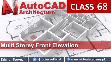 AutoCAD Multistorey Front Elevation | How to make Multistorey Front Elevation in AutoCAD 68.
