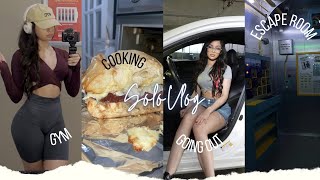 VLOG| AMERICAN DREAM ESCAPE ROOM, GYM ROUTINE, COOKING +DOSSIER || nickii marie