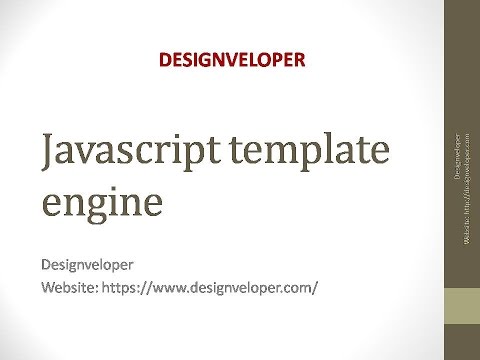 Javascript template  engine