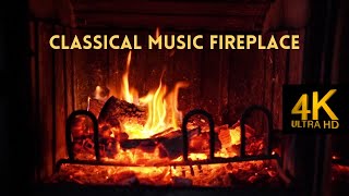 Relaxing Classical Music Fireplace 🔥 FIREPLACE 4K