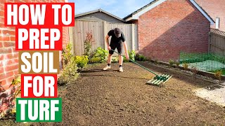 How to Prepare SOIL for Laying TURF