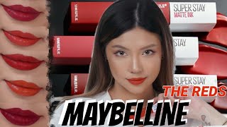 MAYBELLINE SUPERSTAY MATTE INK RED EDITION SWATCHES LENGKAP !