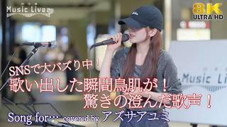 【 歌うま 】歌い出した瞬間鳥肌が！ 驚きの澄んだ歌声、SNSで大バズり中！ Song for… / HY（ covered by アズサアユミ ）日本橋路上ライブ 🎧推奨 高音質 8K映像