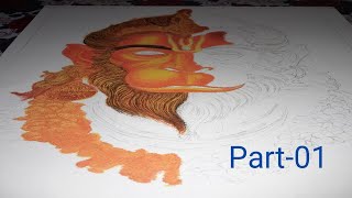 Hanuman oil pastel drawing Part-01| Lord hanuman drawing|@SPArts-