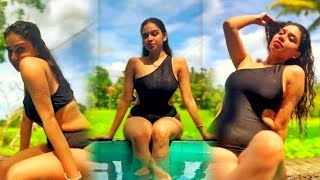 ?ෂෙහානි පූල් එකේ බැහැල නාපු හැටි_Shehani kahandawala bath video in swiming pool??