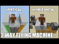 2 Way Flying Machine in Minecraft Bedrock! (NO PISTON SWAPPING)