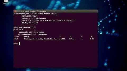 How to visualize NetCDF file using Ferret