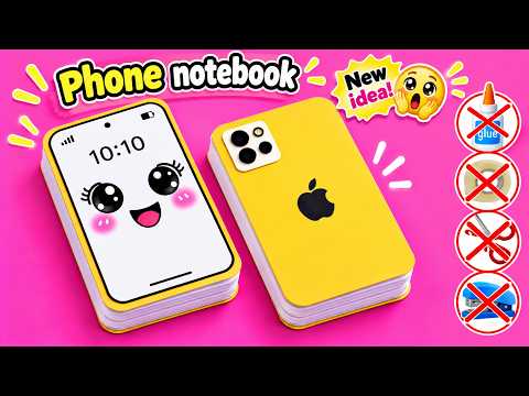DIY phone notebook|Origami mobile phone notebook|Phone notepad without glue|Mini notebook no glue