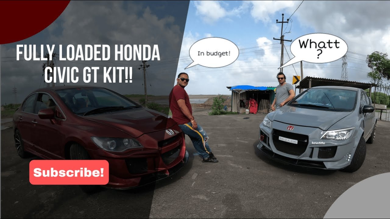 Fully Loaded Honda Civic GT Kit | Type R Upgrades & Custom Mods | Kanshil Custom Moto 🔥🇮🇳