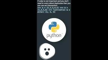 How to find list intersection? #shorts