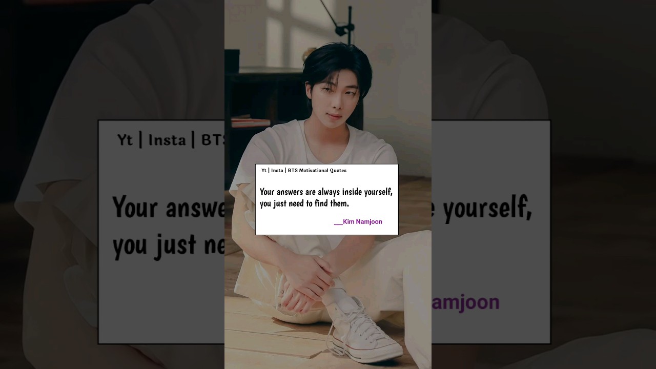 BTS RM Quotes 💜 .... 