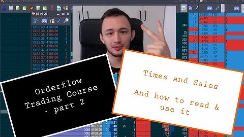 FREE Orderflow Trading Course Part 2: Times and Sales - How to use it to find institutional interest